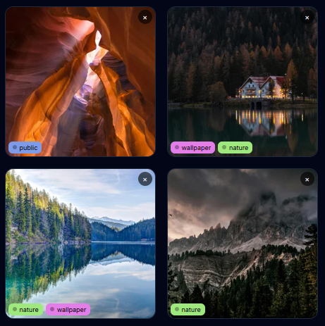 Tagged images preview